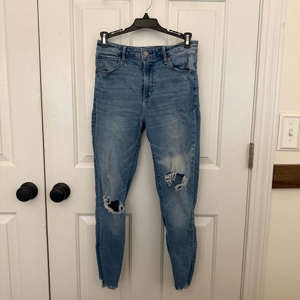 Abercrombie and Fitch High-Rise Super Skinny Ankle Jeans